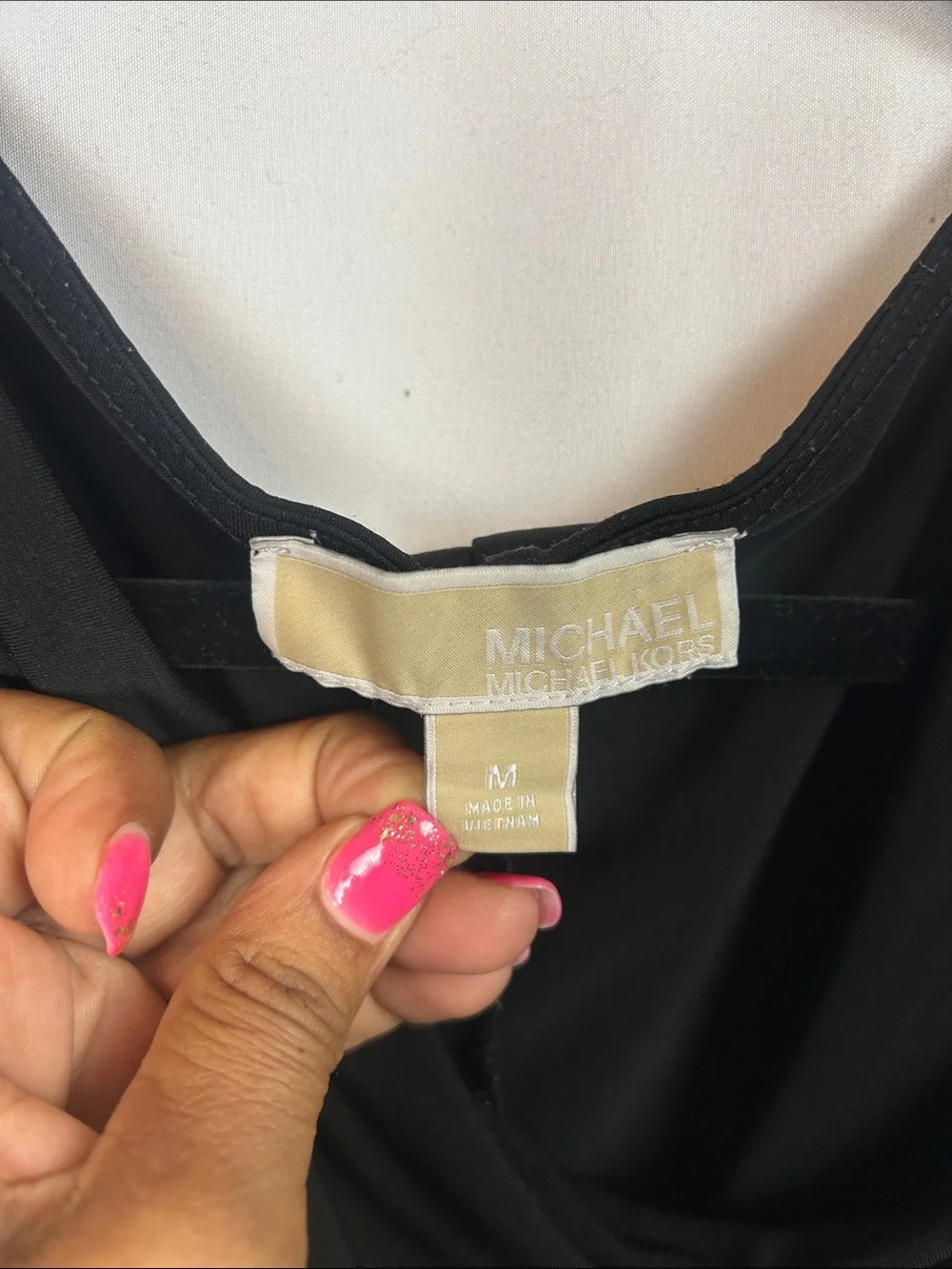 MICHAEL Michael Kors Black Draped Knot Midi Dress